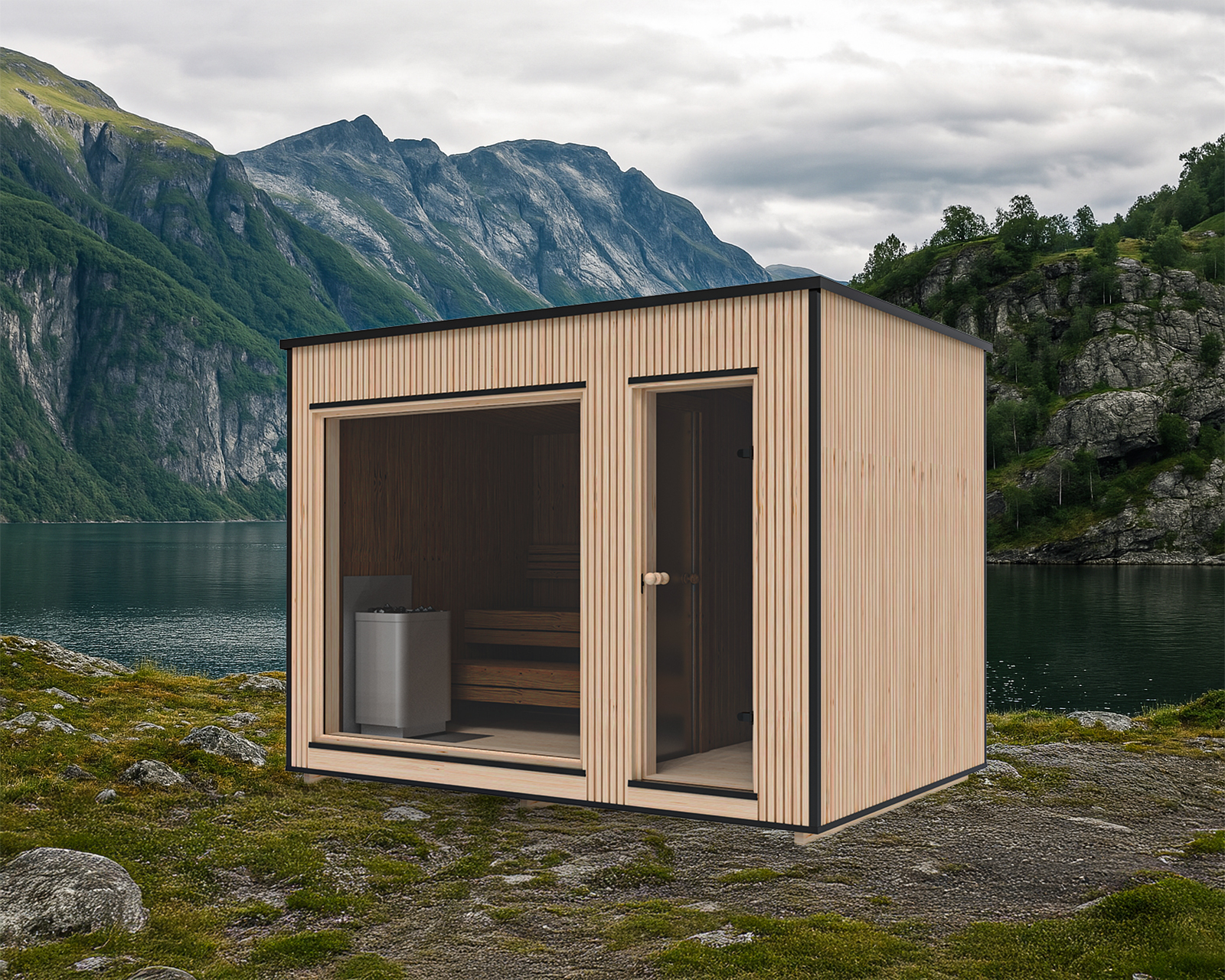 Luksuriøs moderne badstue 2.3×3.4 m